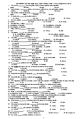 Đề cương ôn thi học kỳ II môn tiếng Anh Lớp 11 - Năm học 2018-2019
